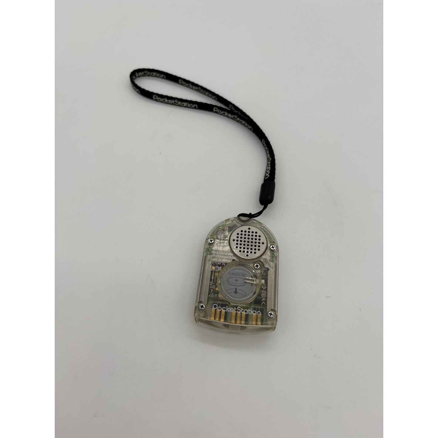 Sony PocketStation Memory Unit Clear w/Pocketstation Lanyard