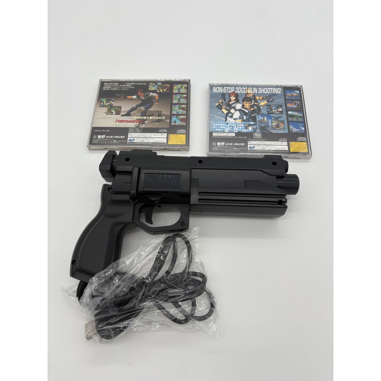 Sega Saturn Light Gun and Virtual Cop 1 and 2 Games
