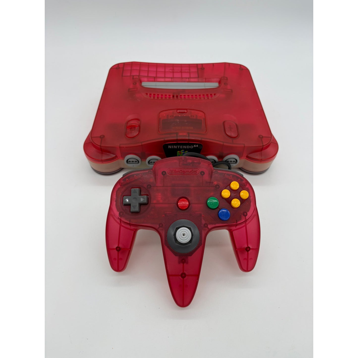 Clear Red Watermelon Nintendo 64 Console - Region Free