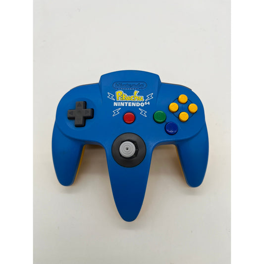 OEM Pikachu Blue and Yellow Nintendo 64 N64 Controller - Good Stick