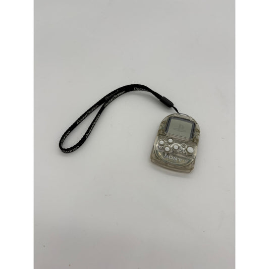 Sony PocketStation Memory Unit Clear w/Pocketstation Lanyard