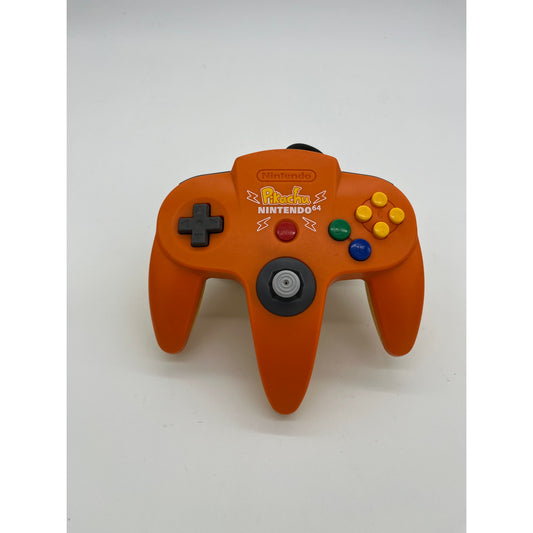 OEM Pikachu Orange and Yellow Nintendo 64 N64 Controller - Good Stick