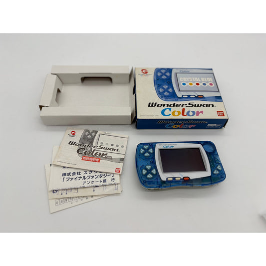 Bandai WonderSwan Color Console CIB - Transparent Blue